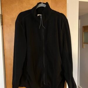 St. John's Bay Men's Black Zip-Up Sweater